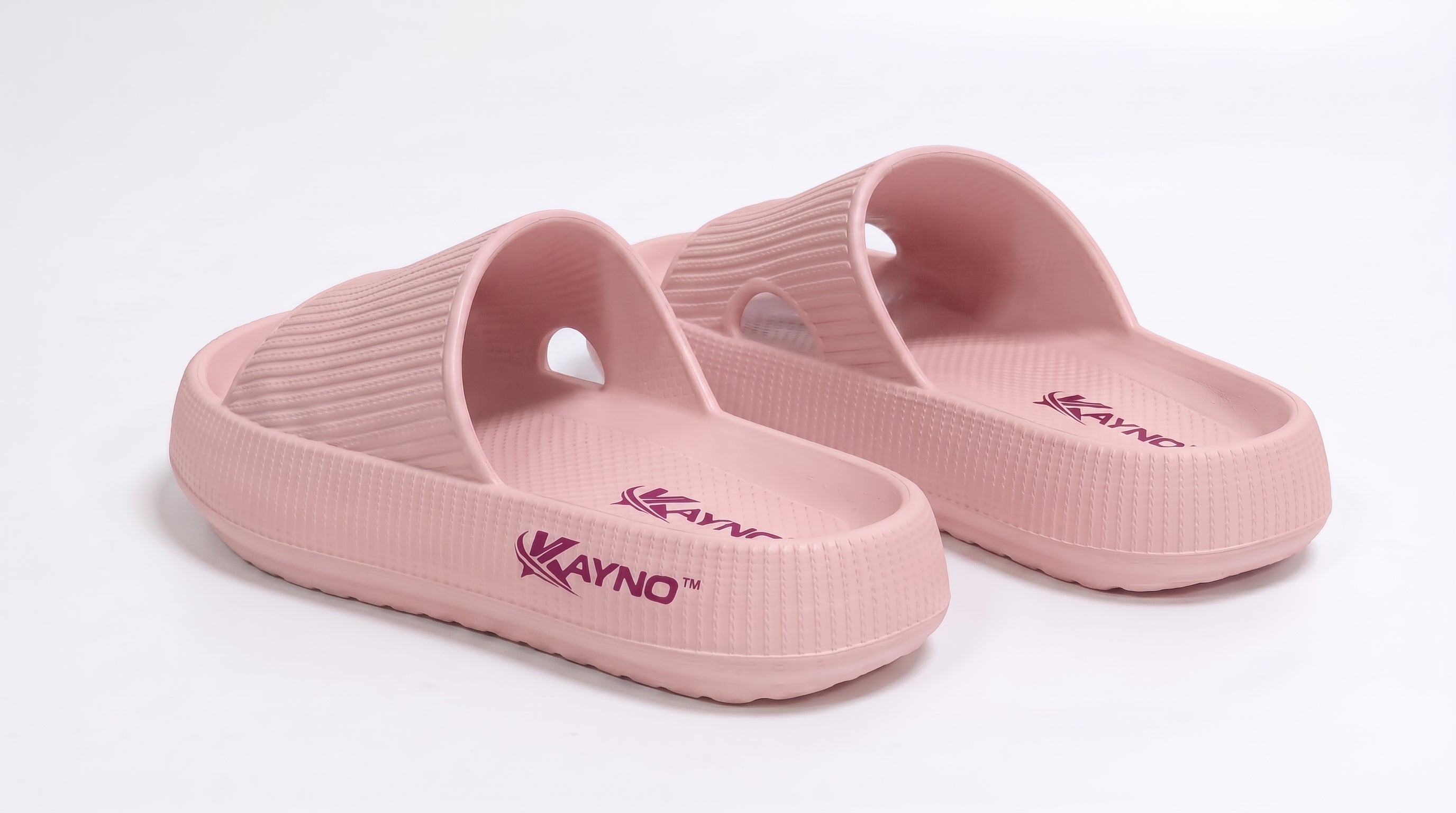 KAYNO Flamingo Memory-Foam-Pantolette in Seitenansicht