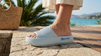 KAYNO Wolkenschuhe Sky Blue getragen am Fuß
