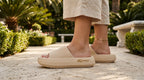 KAYNO Wolkenschuhe Vanille getragen am Fuß
