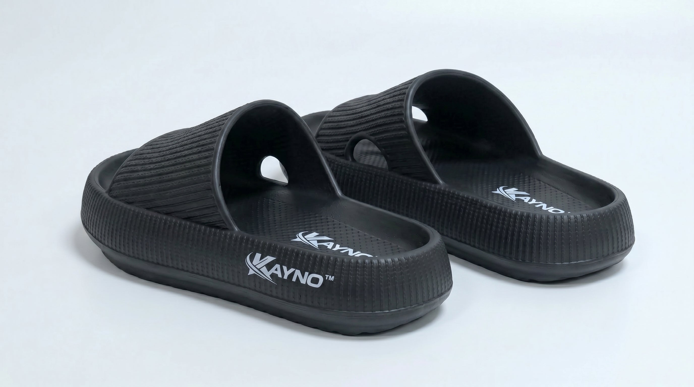 KAYNO Midnight Memory-Foam-Pantolette in Seitenansicht